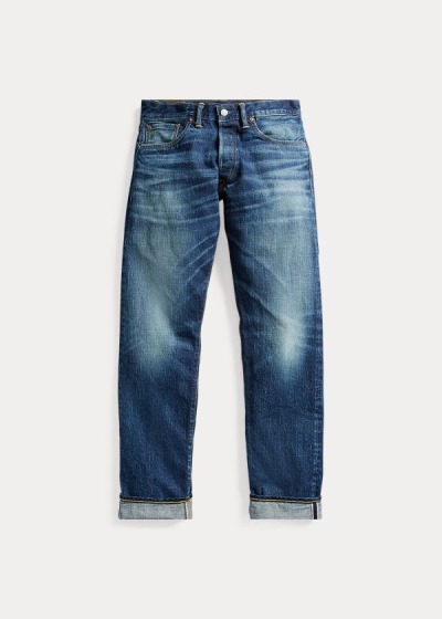 Men's Ralph Lauren Low Straight Selvedge Jeans | 617934XBA